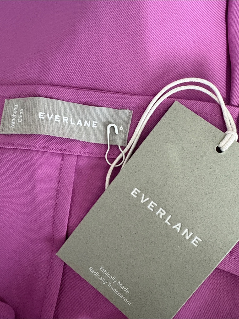 Everlane Japanese GoWeave Picnic Dress Midi Dress Wisteria Pink NWT Size 6 - Picture 5 of 7
